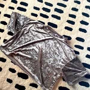 Silver, velvet crop top